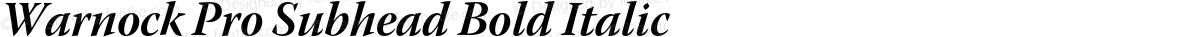 Warnock Pro Subhead Bold Italic