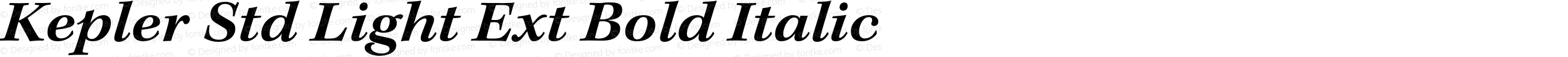 Kepler Std Light Ext Bold Italic