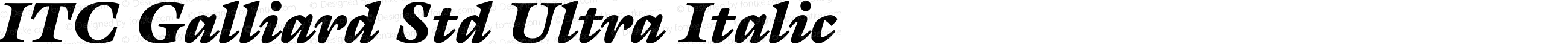 ITC Galliard Std Ultra Italic