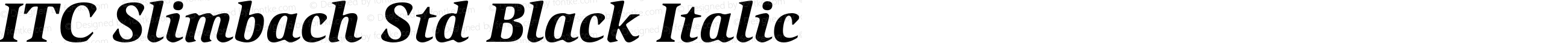 ITC Slimbach Std Black Italic