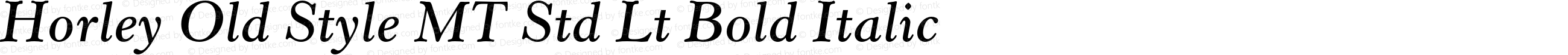 Horley Old Style MT Std Lt Bold Italic