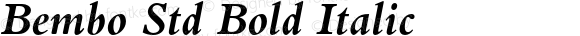 Bembo Std Bold Italic