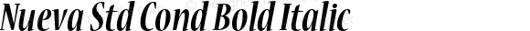 Nueva Std Cond Bold Italic
