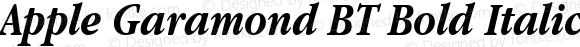 Apple Garamond BT Bold Italic