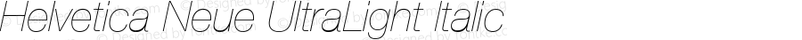 Helvetica Neue UltraLight Italic