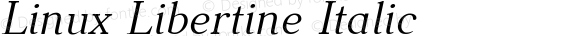 Linux Libertine Italic