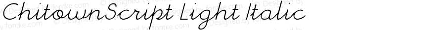 ChitownScript Light Italic