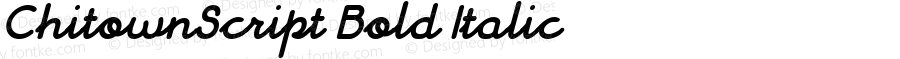 ChitownScript Bold Italic