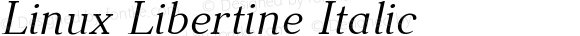 Linux Libertine Italic