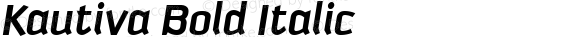 Kautiva Bold Italic