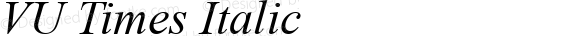 VU Times Italic