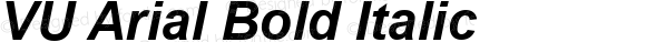 VU Arial Bold Italic