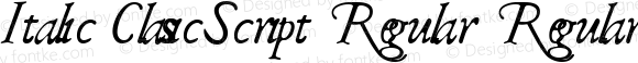 Italic ClassicScript Regular Regular Altsys Metamorphosis:12/14/95