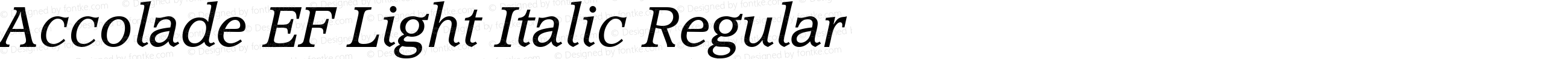 Accolade EF Light Italic Regular