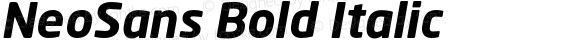 NeoSans Bold Italic