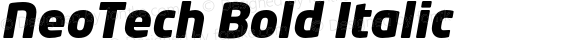 NeoTech Bold Italic