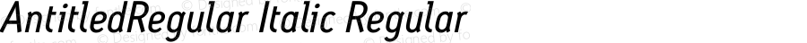 AntitledRegular Italic Regular Macromedia Fontographer 4.1.5 8/25/04