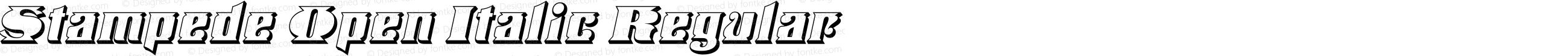 Stampede Open Italic Regular