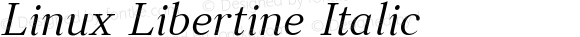 Linux Libertine Italic