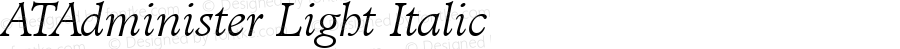 ATAdminister Light Italic 1.0