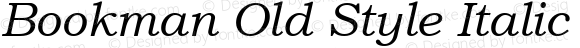 Bookman Old Style Italic