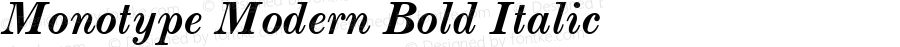 Monotype Modern Bold Italic