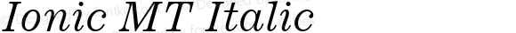 Ionic MT Italic