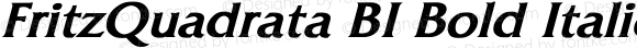 FritzQuadrata Bold Italic