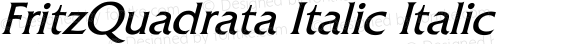 FritzQuadrata Italic Italic