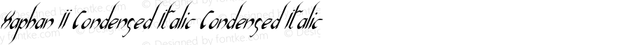 Xaphan II Condensed Italic Condensed Italic