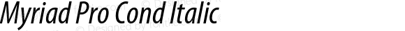 Myriad Pro Cond Italic