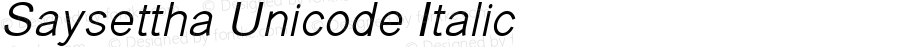 Saysettha Unicode Italic