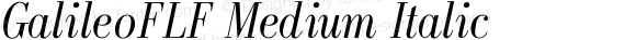 GalileoFLF Medium Italic