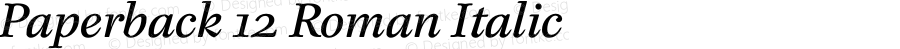 Paperback 12 Roman Italic