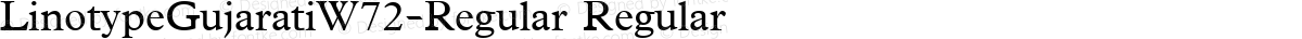 LinotypeGujaratiW72-Regular Regular
