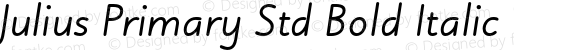 Julius Primary Std Bold Italic