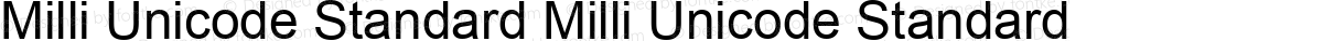 Milli Unicode Standard Milli Unicode Standard