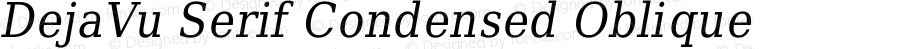 DejaVu Serif Condensed Oblique