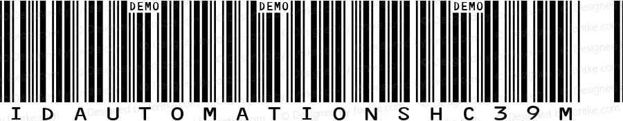 IDAutomationSHC39M Regular Version 5.02 2005