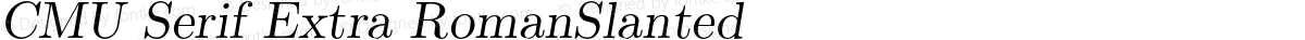 CMU Serif Extra RomanSlanted