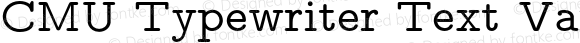 CMU Typewriter Text Variable Width