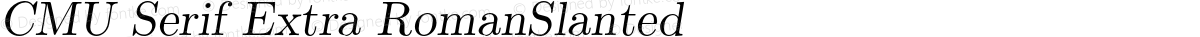 CMU Serif Extra RomanSlanted