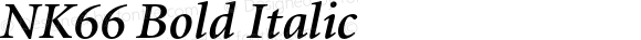 NK66 Bold Italic