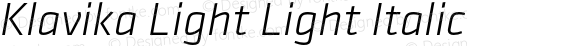 Klavika Light Light Italic