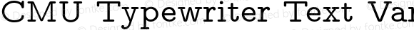 CMU Typewriter Text Variable Width Medium