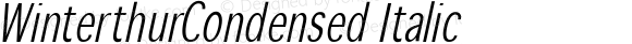 WinterthurCondensed Italic