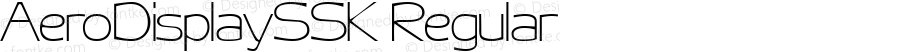 AeroDisplaySSK Regular Macromedia Fontographer 4.1 7/25/95