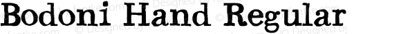 Bodoni Hand Regular