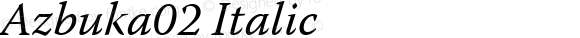 Azbuka02 Italic