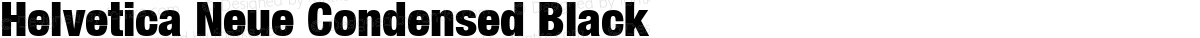 Helvetica Neue Condensed Black